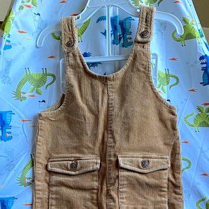Beige/ Tan Corduroy Overalls
